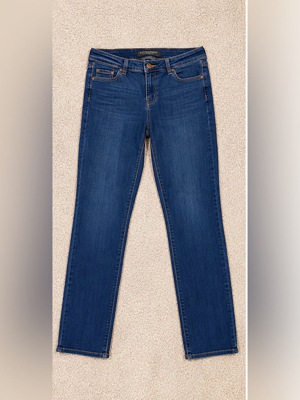 Liverpool Los Angeles Skinny Jeans Dark Wash Mid Rise Stretch Size 12/31